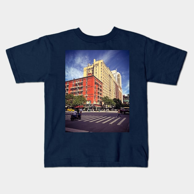 Lincoln Square Upper West Side Manhattan NYC Kids T-Shirt by eleonoraingrid